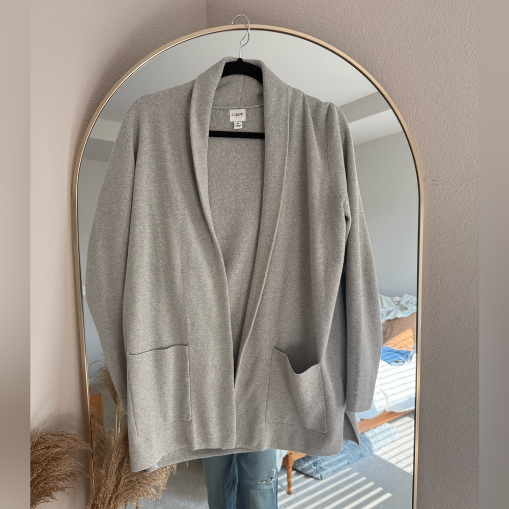 J. Crew Light Gray Knit Cardigan